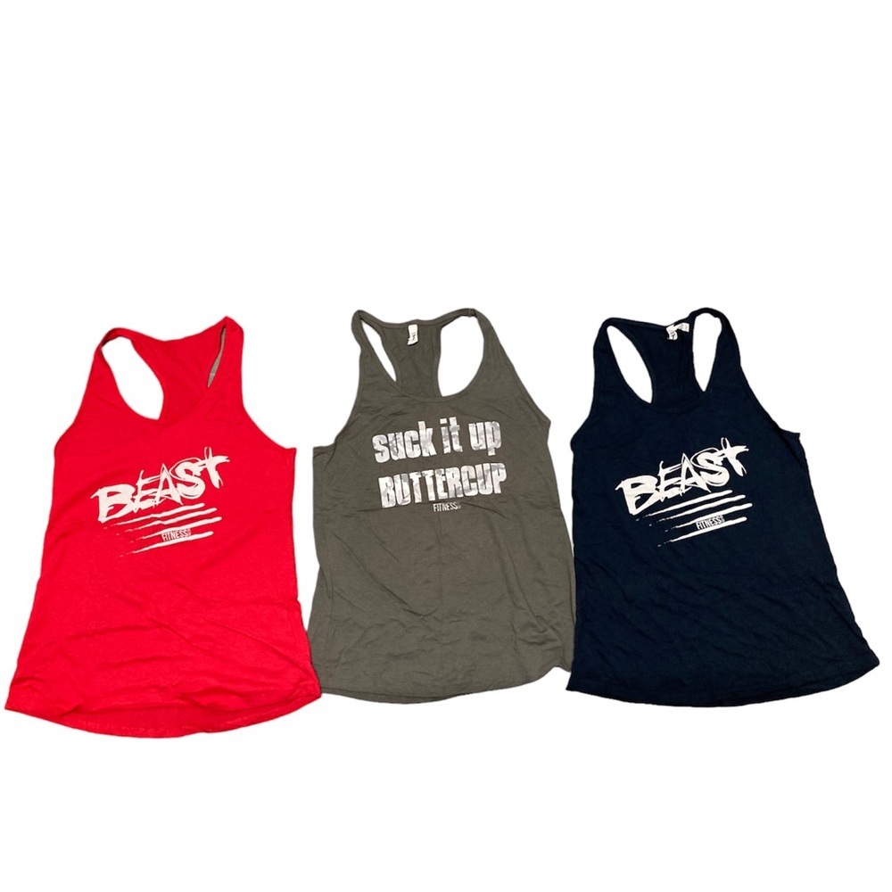🛍️Fitness Tee Co. (Lot of 3) Racer Back Tanks size XLarge